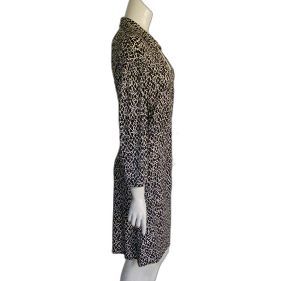 LAUNDRY by SHELLI SEGAL Dress, 8, Black/White Geometric print Surplice, Long slv - Picture 8 of 12
